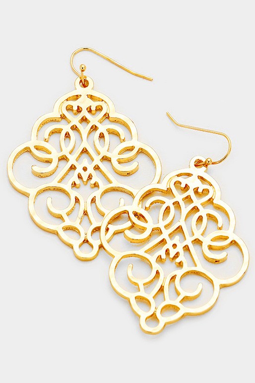 Floral Filigree Drop Earrings