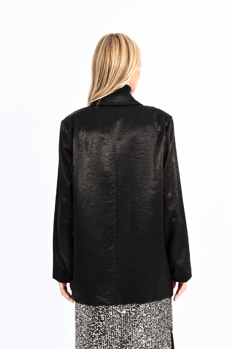 Wide Satin Blazer