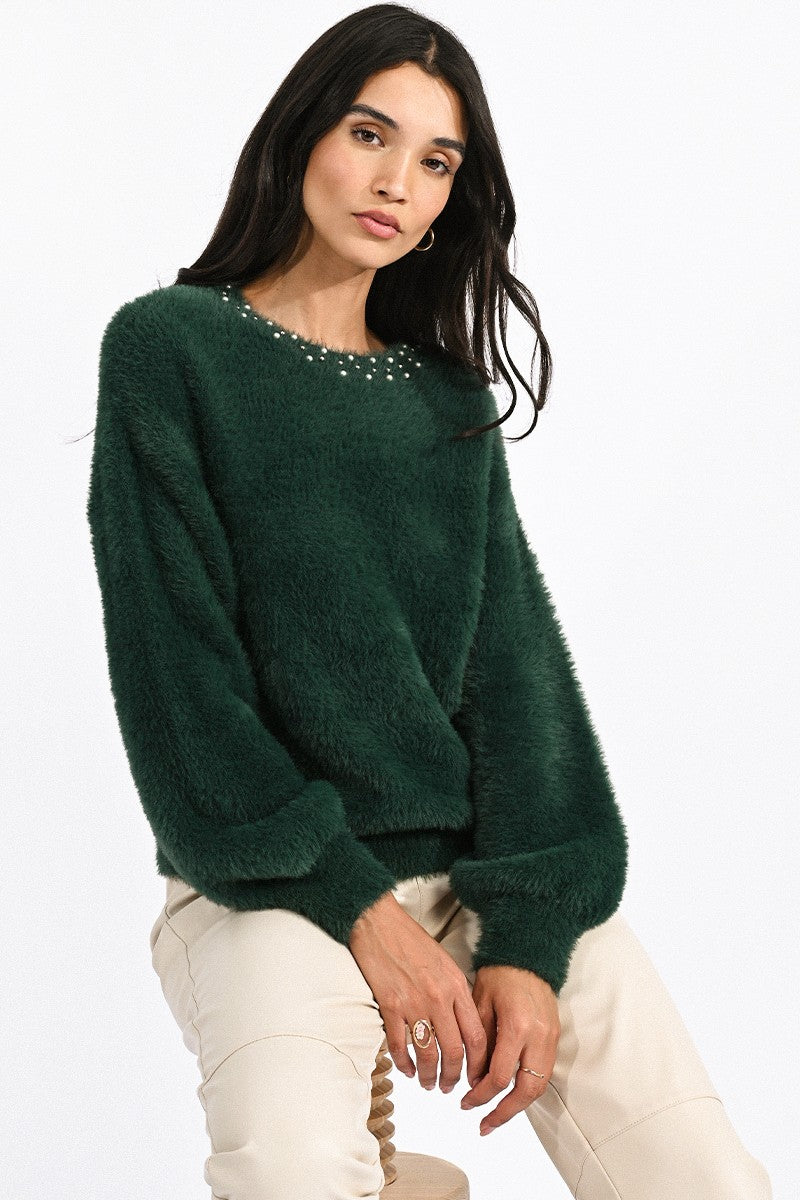 Jewel Neck Sweater