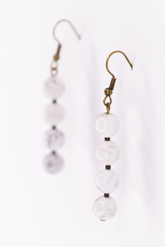White Mari Earrings