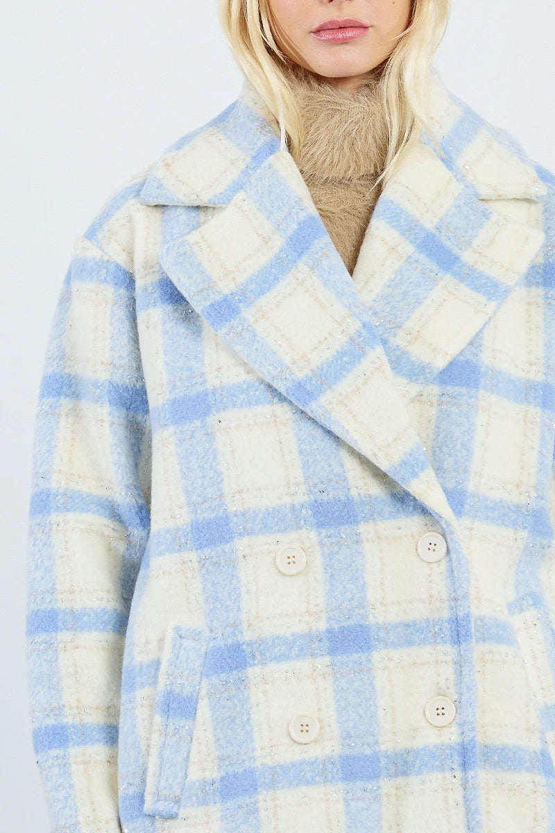 Blue Skies Plaid Coat