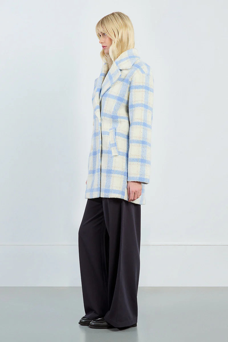 Blue Skies Plaid Coat