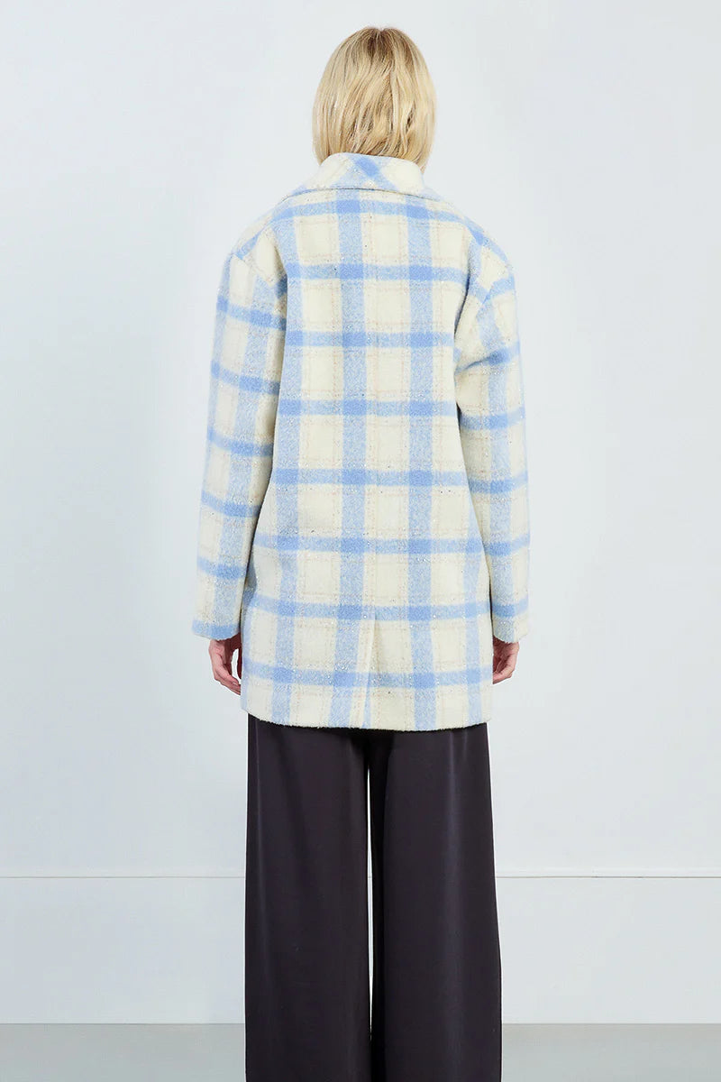 Blue Skies Plaid Coat