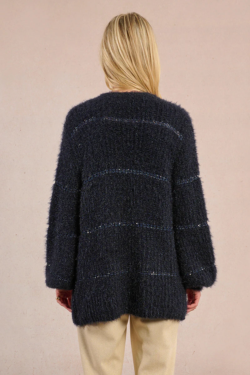 Midnight Sparkle Stripe Cardigan