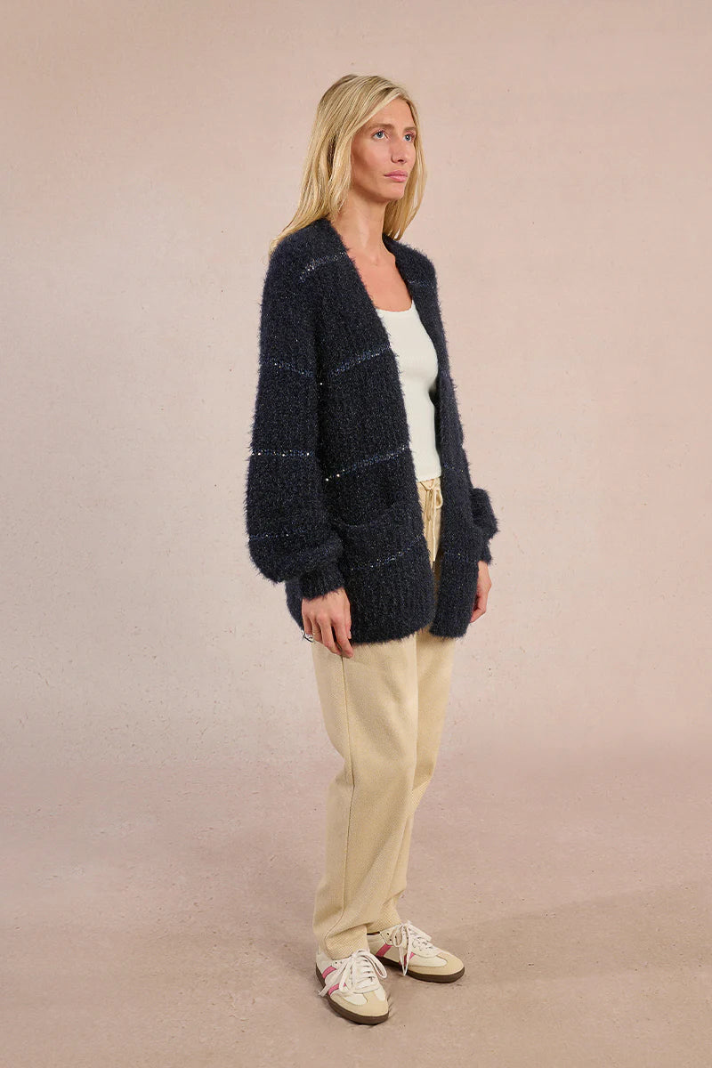 Midnight Sparkle Stripe Cardigan
