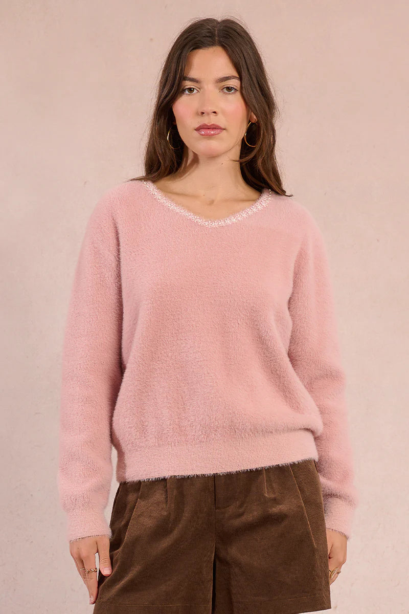 Pearls & Pink Dreams Sweater