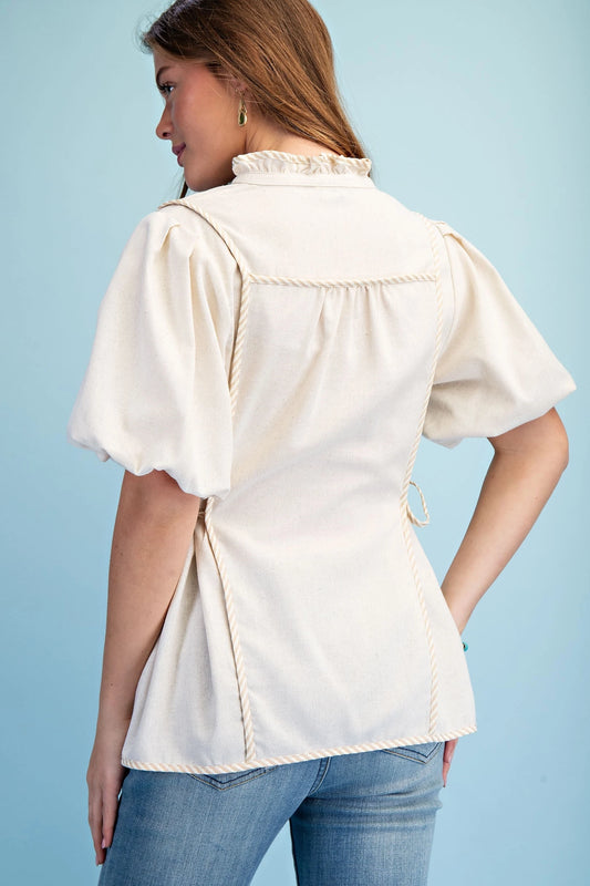 Tied & True Linen Blouse