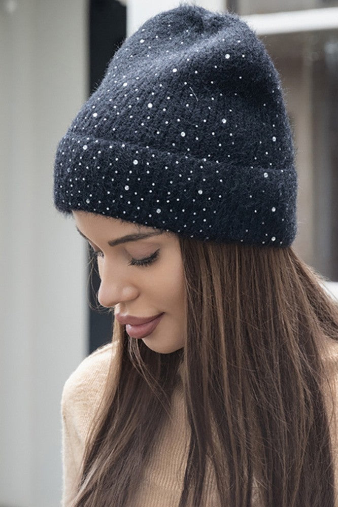 Bling Studded Beanie Hat