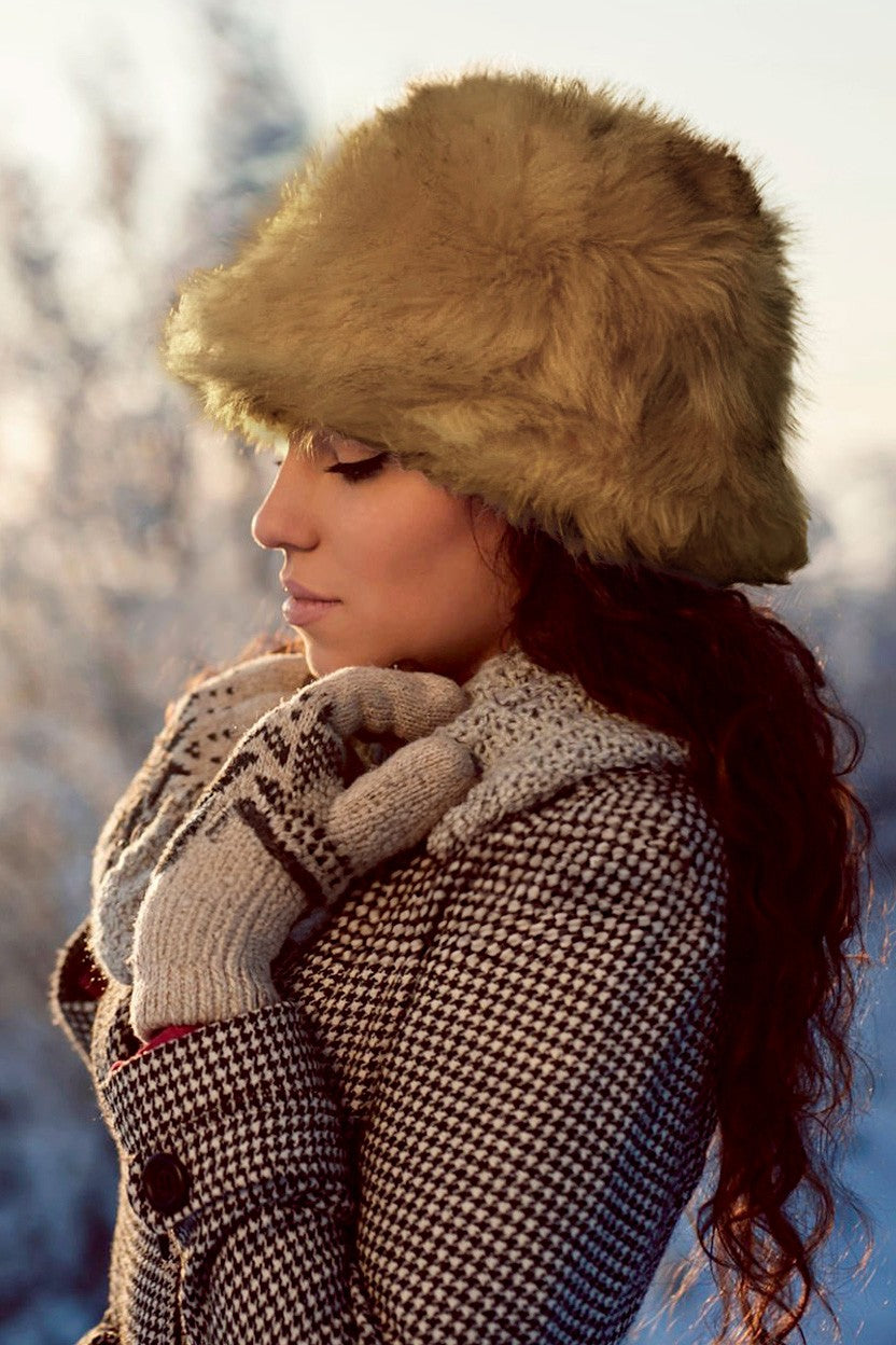 Fuzzy Faux Fur Bucket Hat