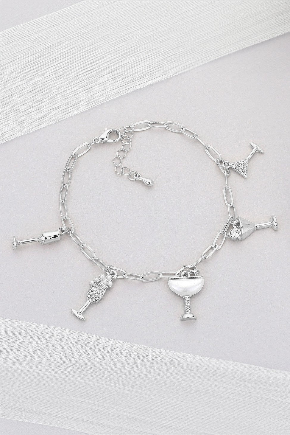 Cocktail Hour Station Paper Clip Chain Bracelet