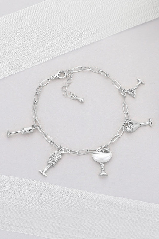 Cocktail Hour Station Paper Clip Chain Bracelet