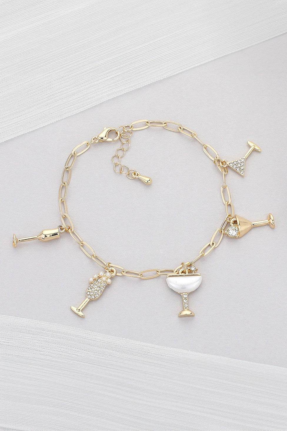 Cocktail Hour Station Paper Clip Chain Bracelet