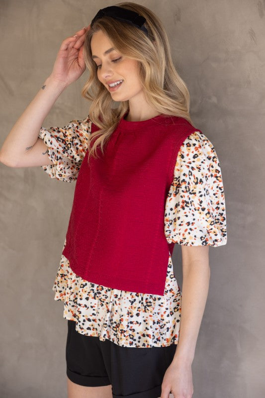 Wild Side Textured Knit Top