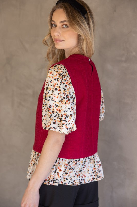 Wild Side Textured Knit Top