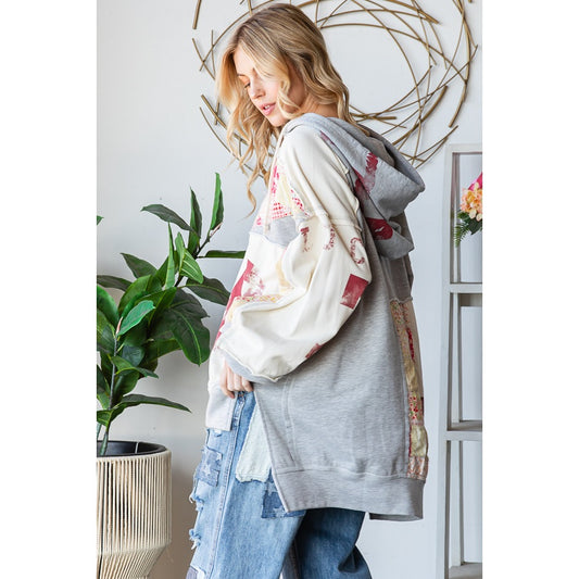 Patch Me If You Can Oversized Mineral Washed Hoodie