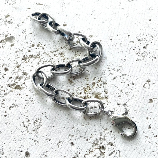 Burnished Silver Chunky Bracelet
