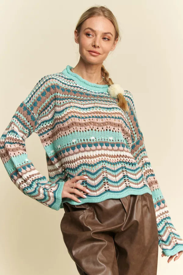 Seafoam Daydream Textured Pullover