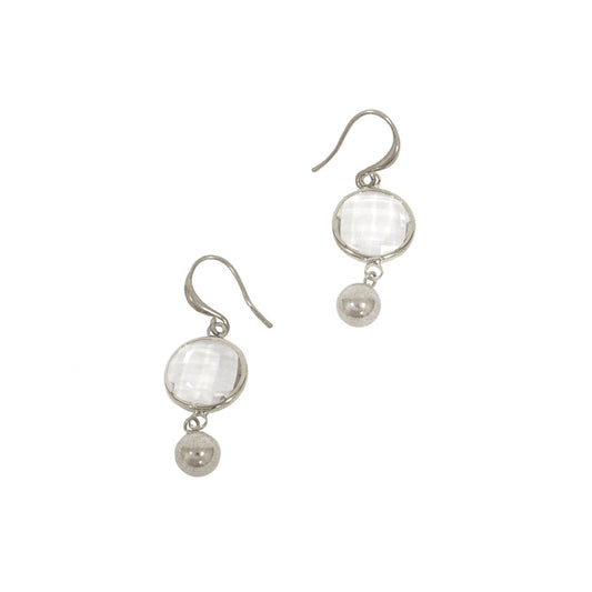 Crystal & Ball Drop Earrings