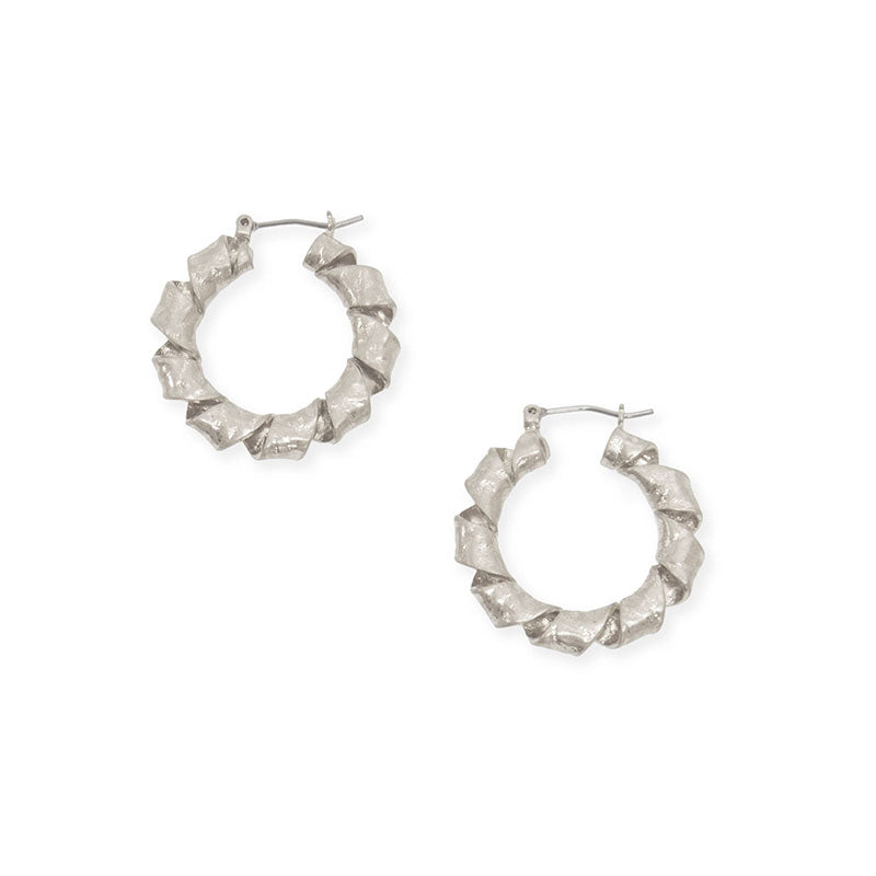 Twisted Ribbon Hoop Earrings