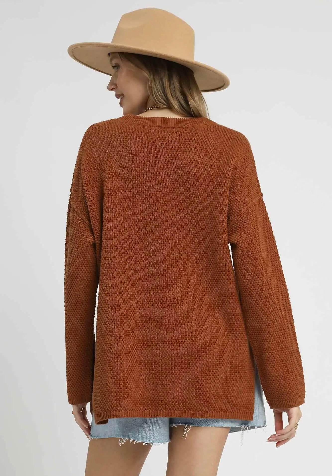 Everyday Cozy Textured Henley Sweater