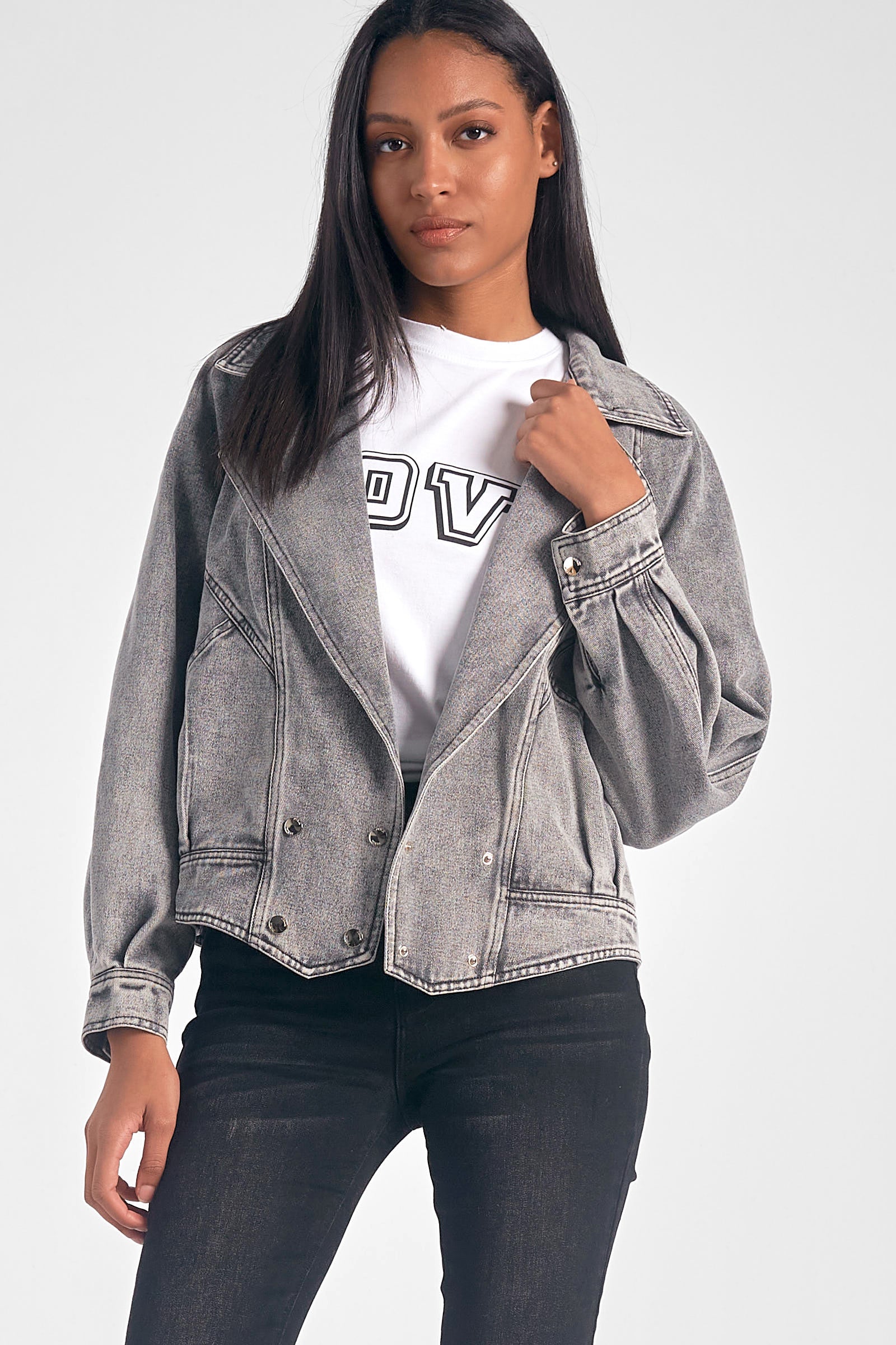 Big denim jacket womens best sale