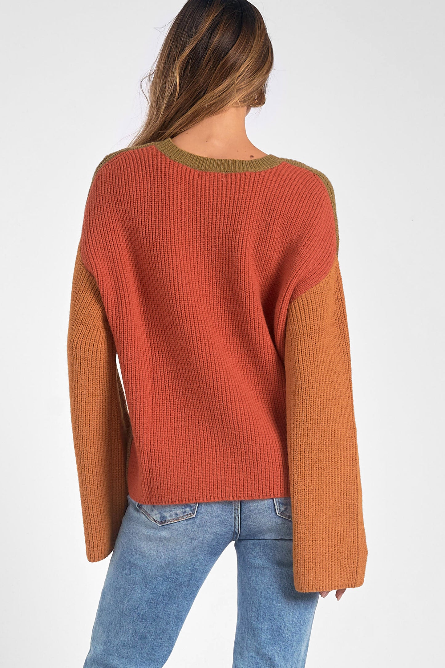 Fall Embrace Color Block Sweater