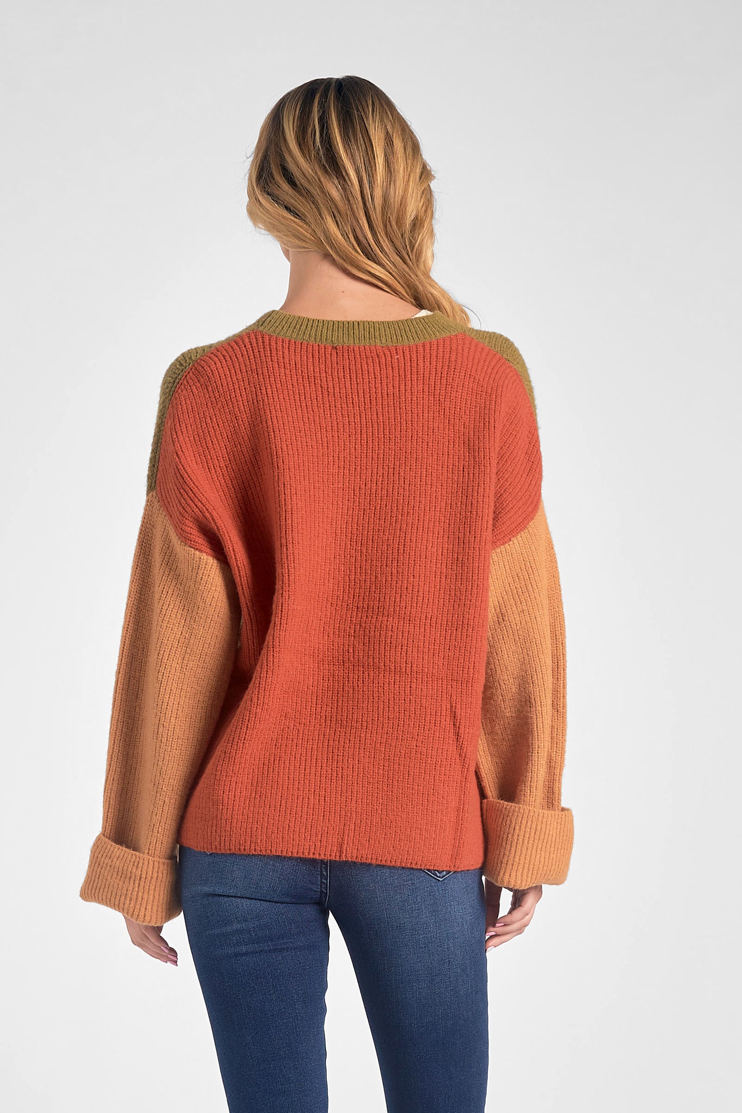 Fall Embrace Color Block Sweater