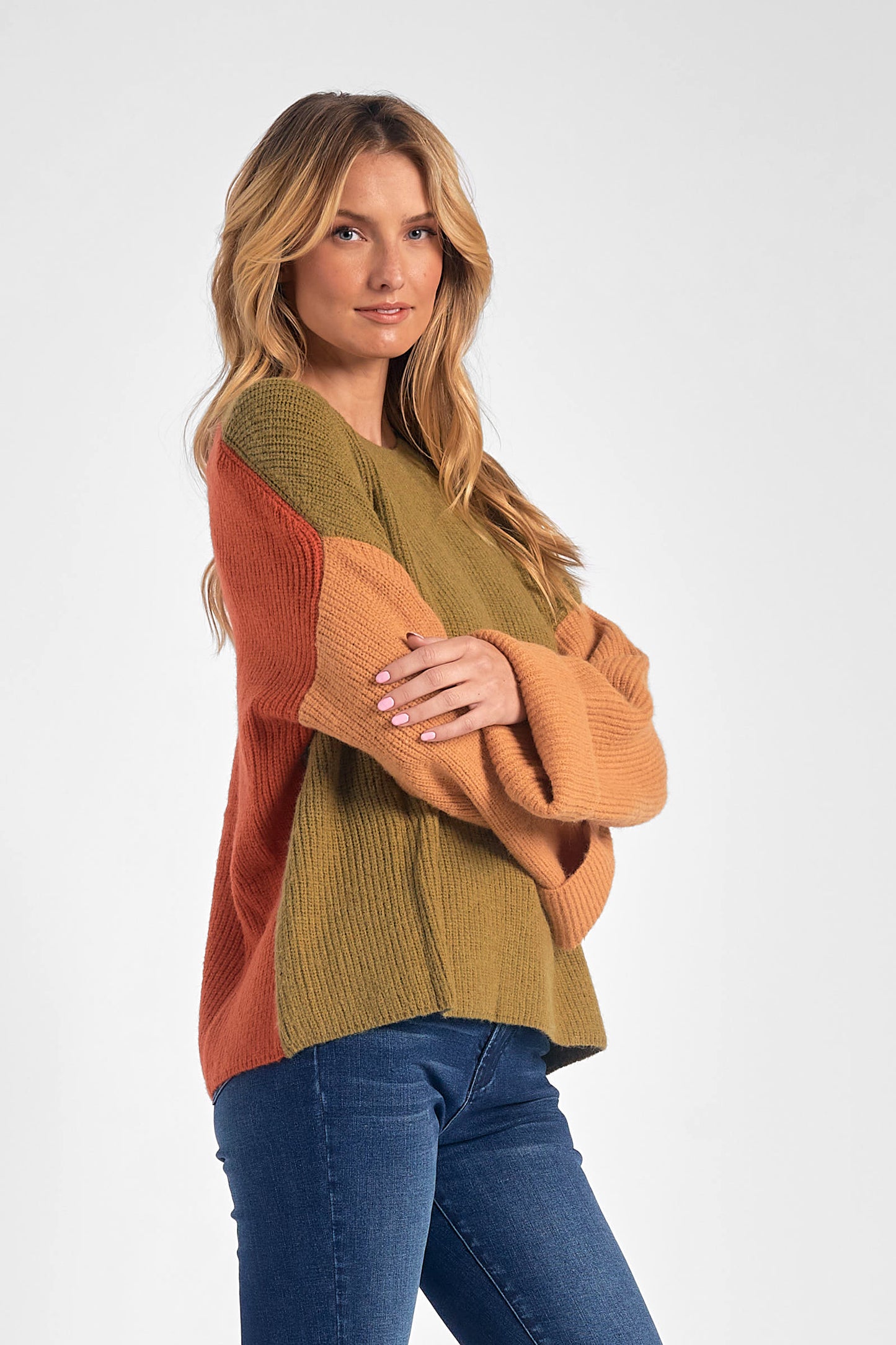 Fall Embrace Color Block Sweater