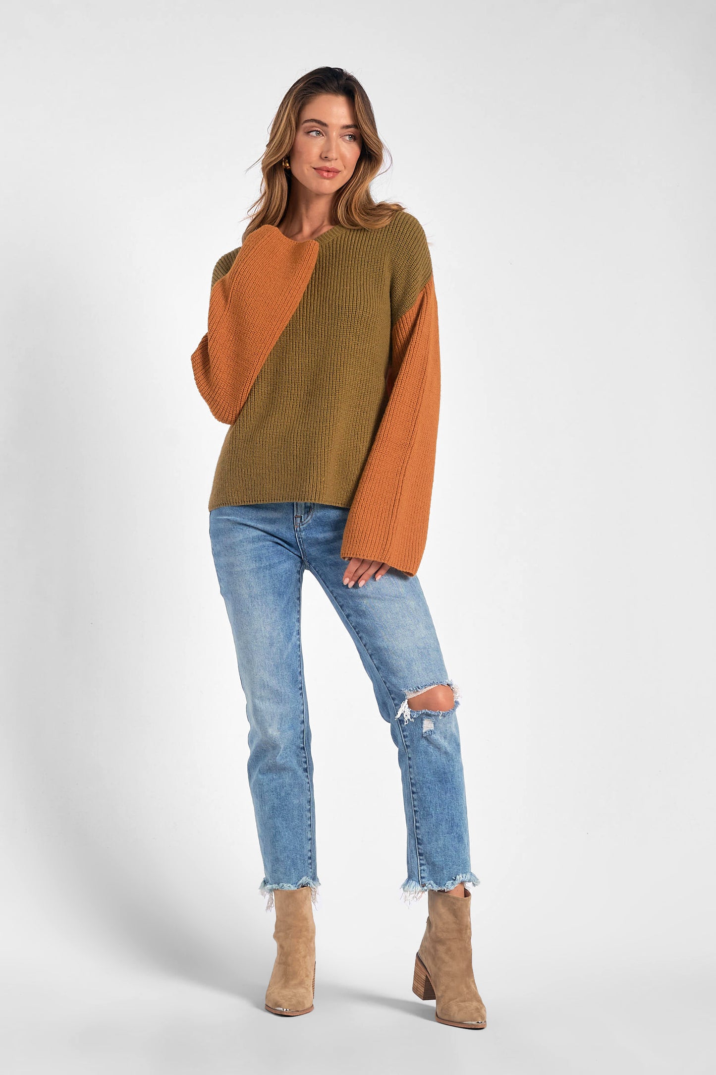 Fall Embrace Color Block Sweater