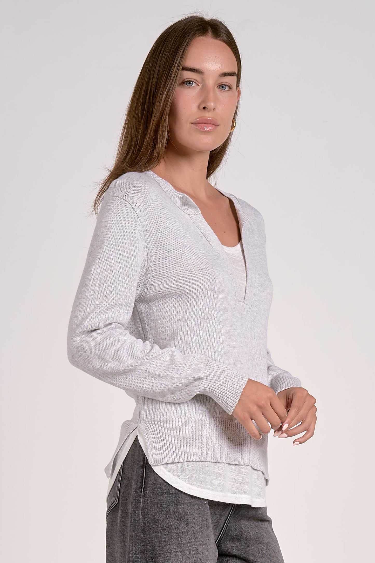 Layered V-Neck Sweater
