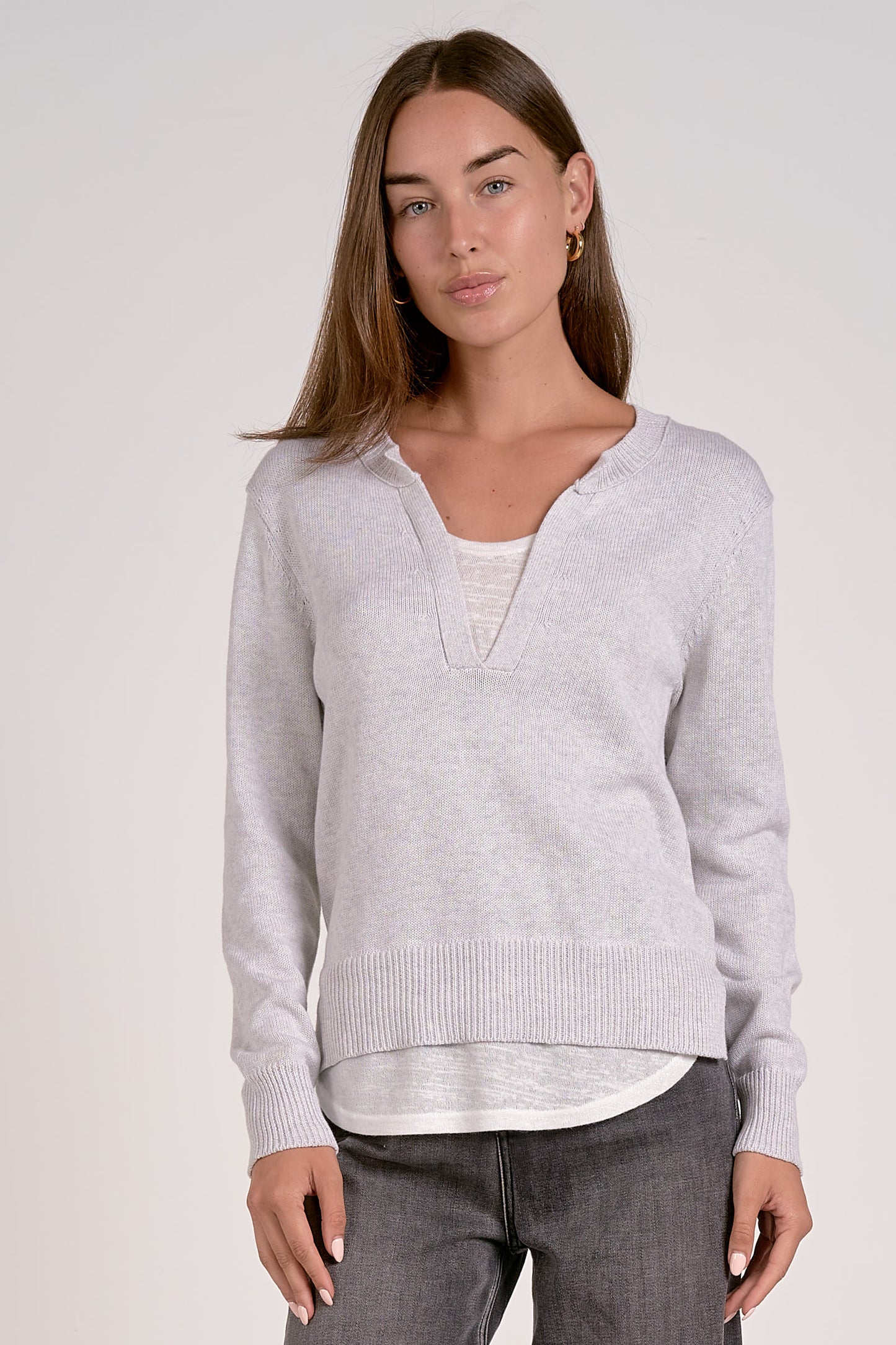 Layered V-Neck Sweater