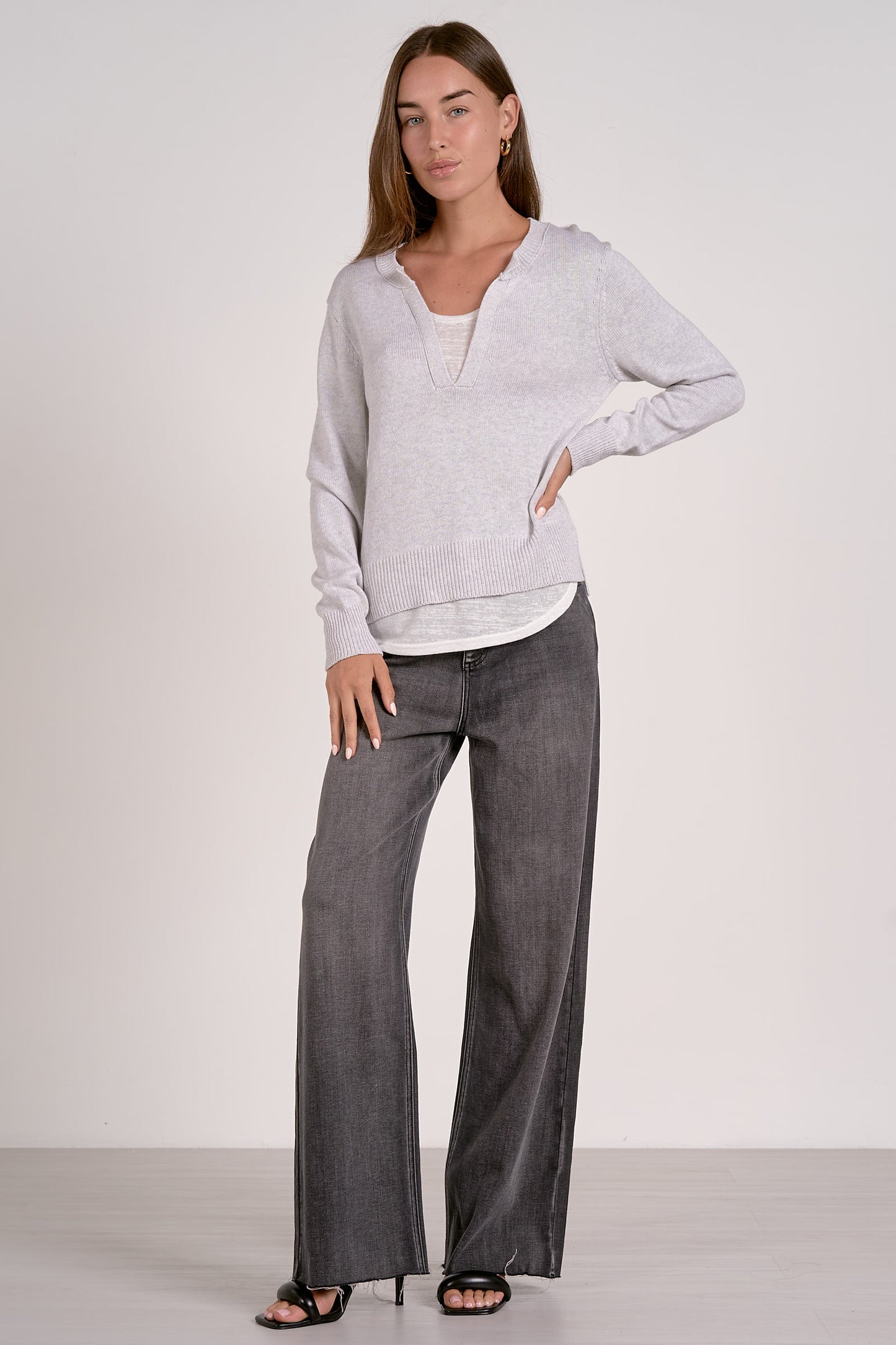 Layered V-Neck Sweater