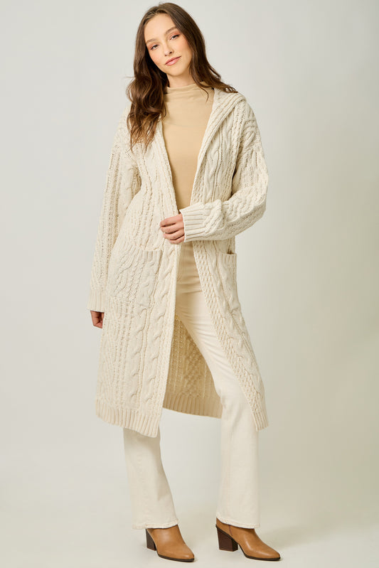 Cozy Cable Midi Cardigan
