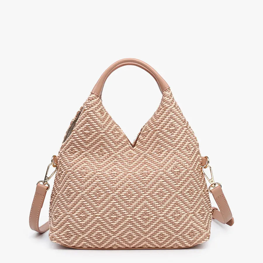 Cecily Woven Diamond Hobo