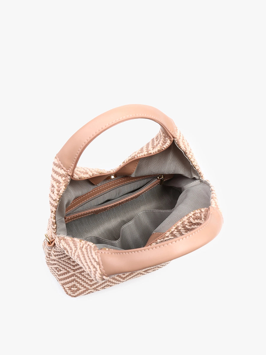 Cecily Woven Diamond Hobo