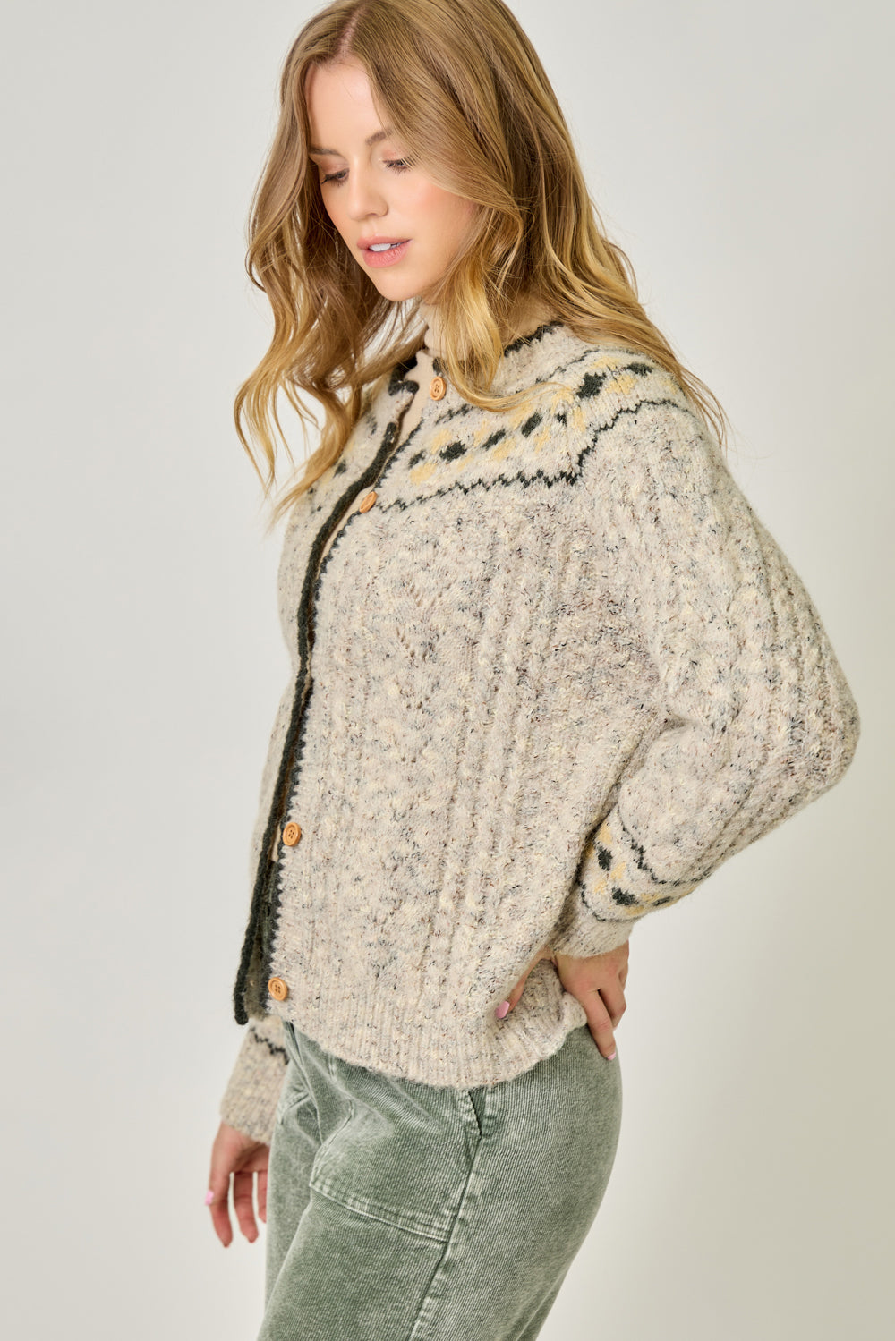 Fair Isle Cardigan Sweater