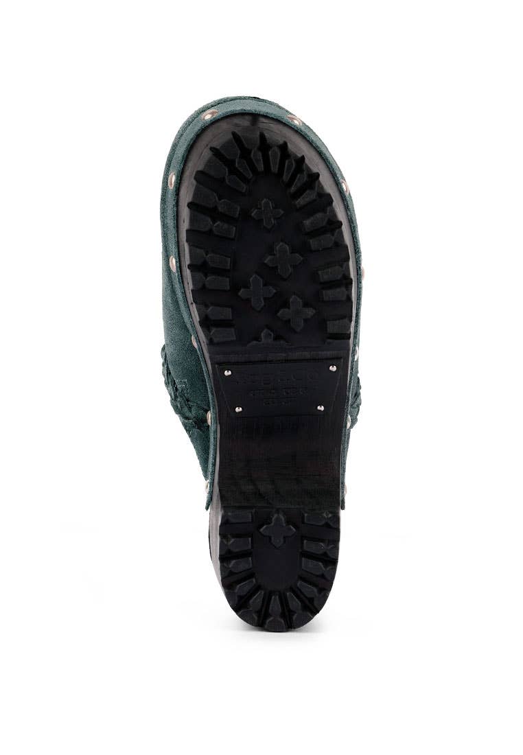 Inca Fine Suede Leather Clogs