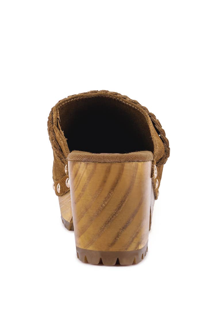 Inca Fine Suede Leather Clogs