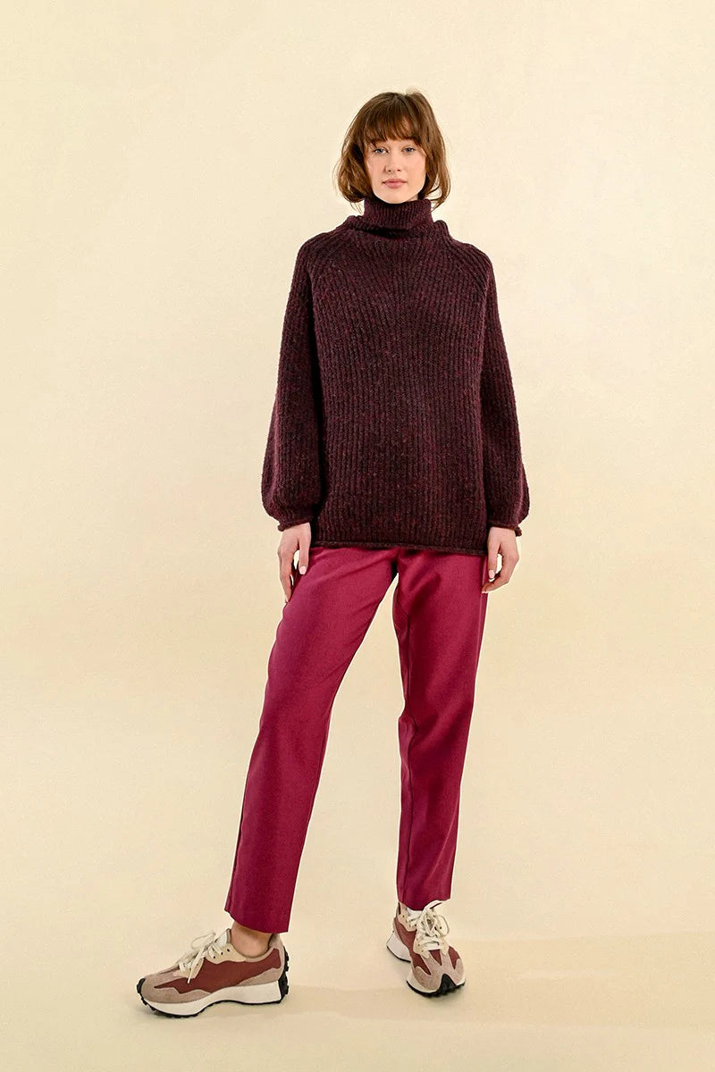 Chunky Twisted Knit Turtleneck Sweater Pizzazz Beloit
