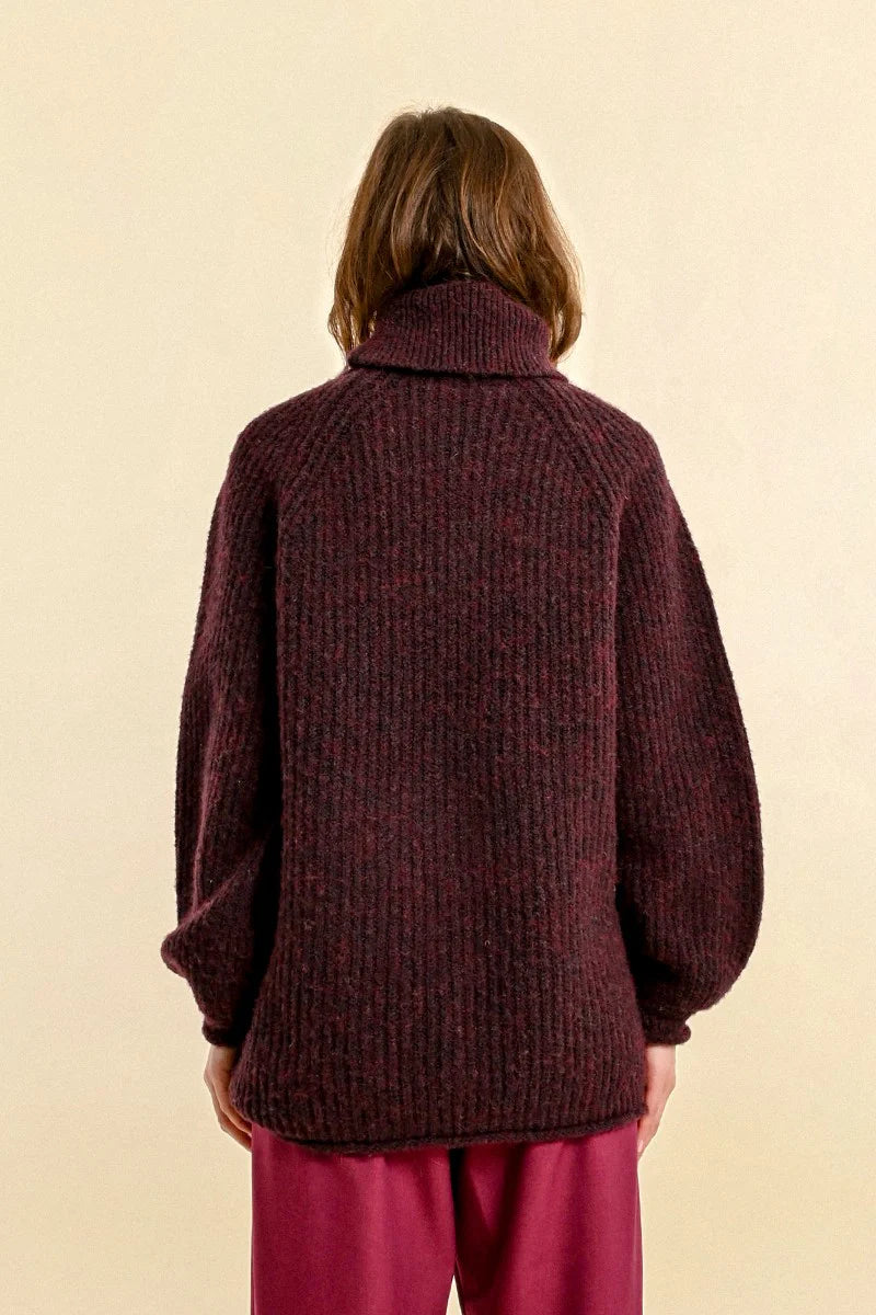 Chunky Twisted Knit Turtleneck Sweater Pizzazz Beloit