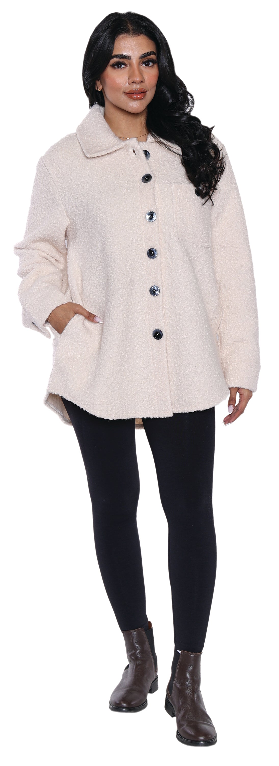 Cream Boucle Jacket M