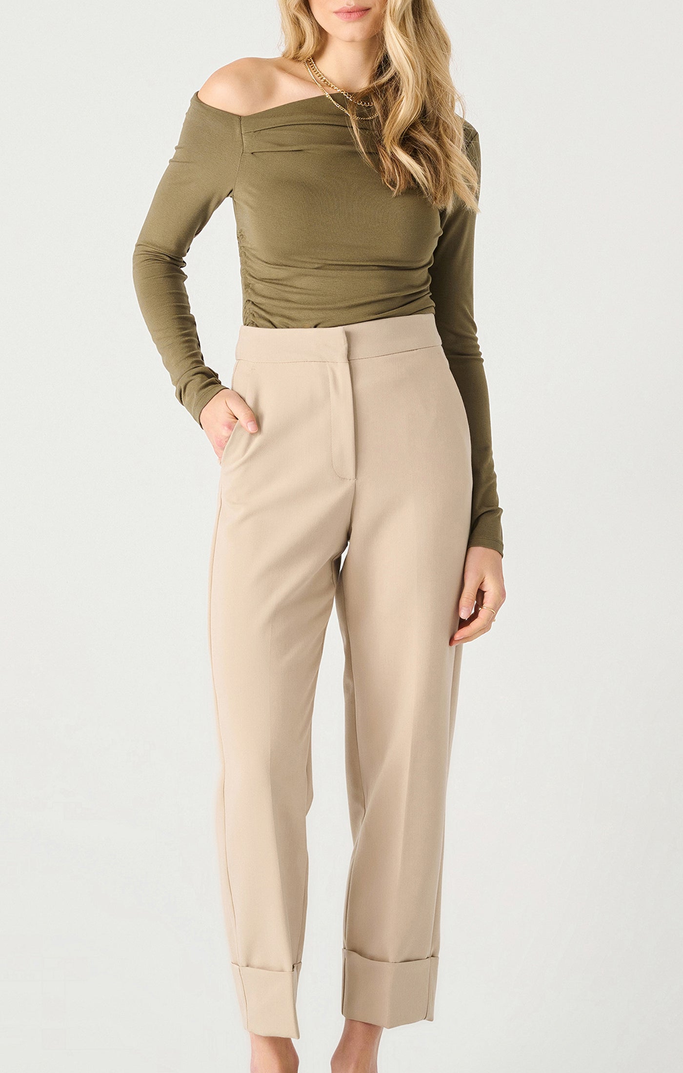 Cuffed Straight Leg Pants Pizzazz Beloit