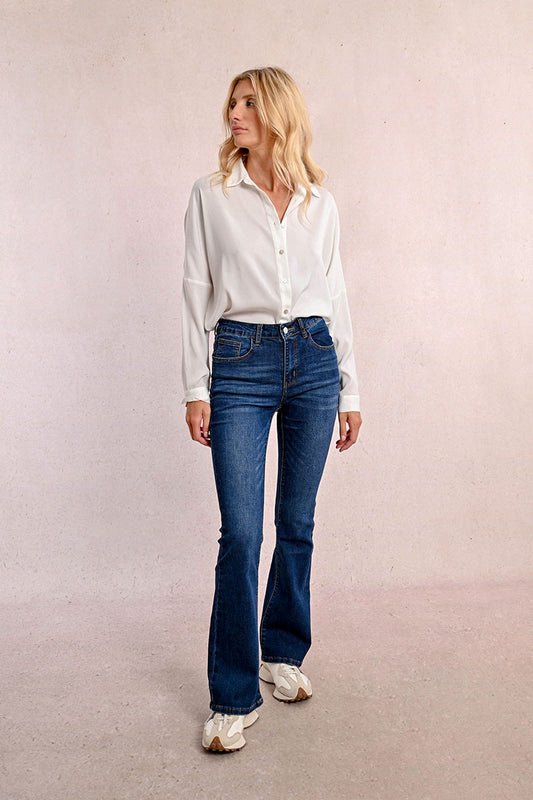 Molly Bracken Whiskered Bootcut Denim Jeans