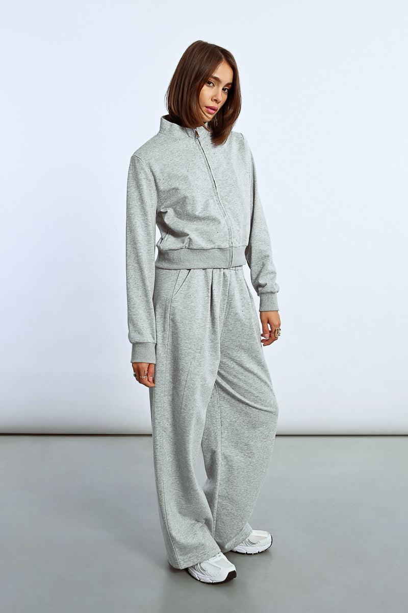 Zip Up Bomber Sweatshirt