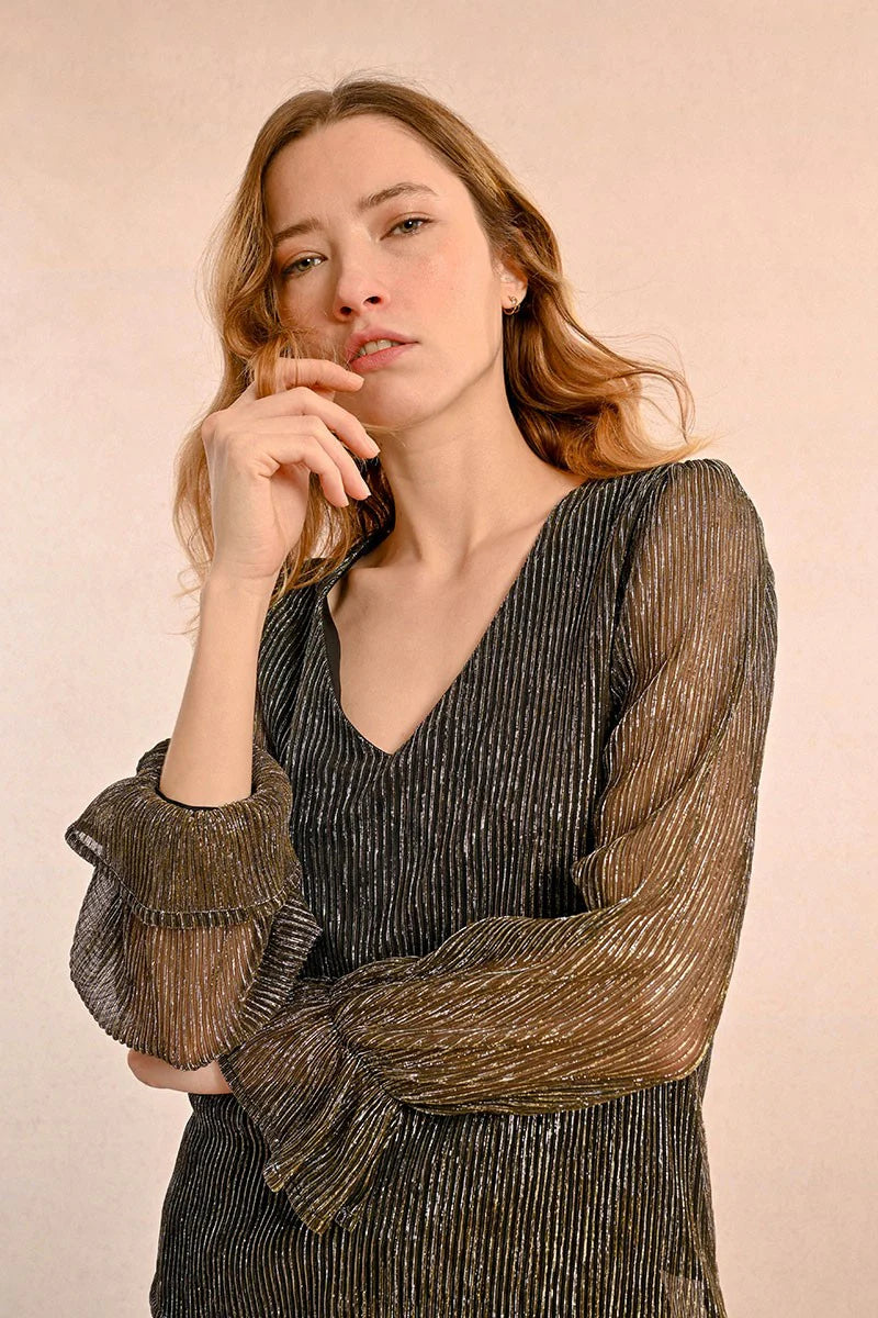 Elegant Shimmer Lurex Blouse Pizzazz Beloit