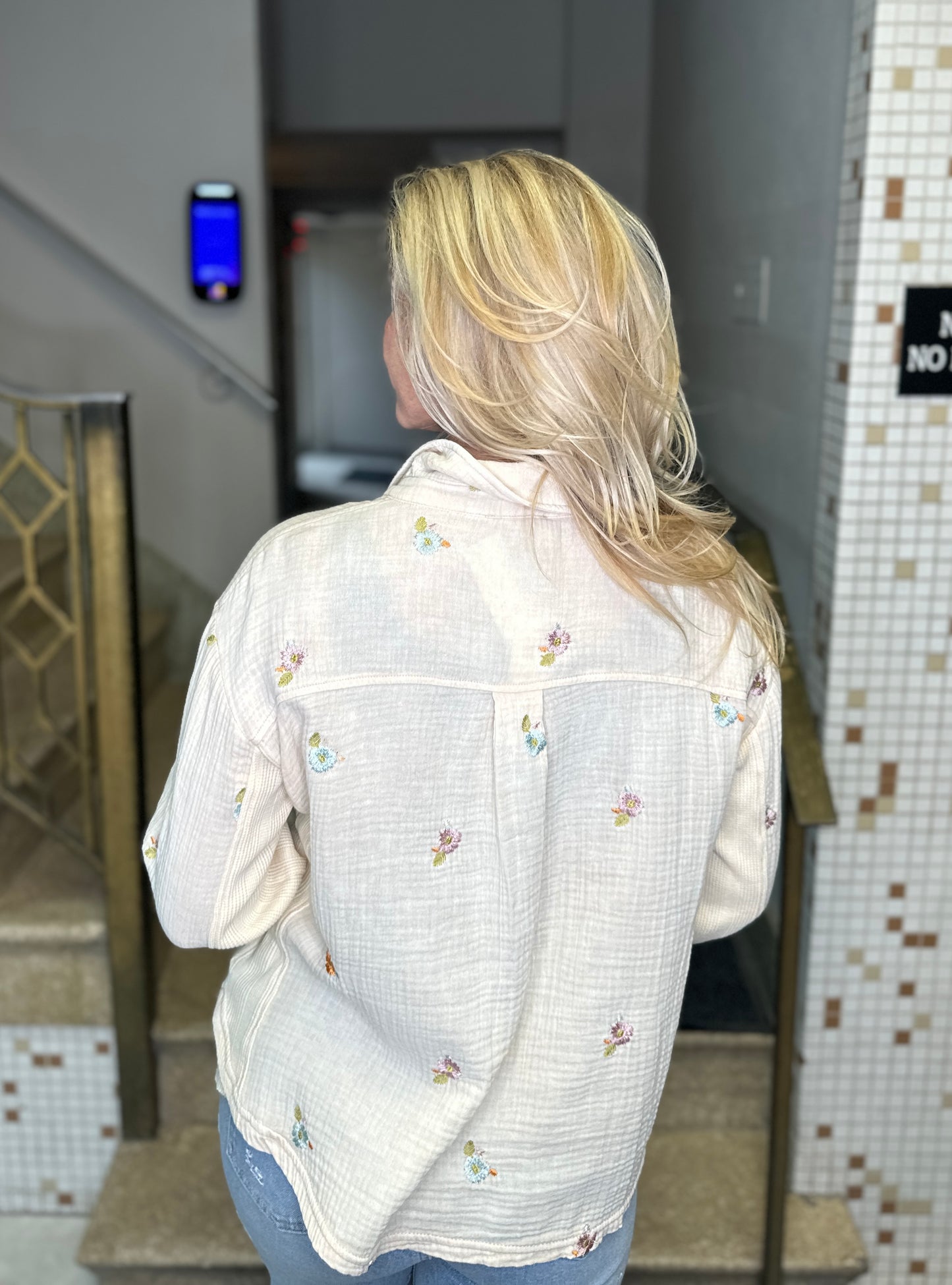 Soft Statement Oatmeal Mixed Media Jacket