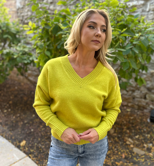 Limelight Luxe V-Neck Sweater
