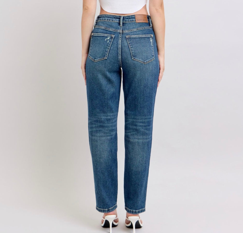 Judy Blue High Waist Rigid Magic Non-Destroy Straight Leg Jeans