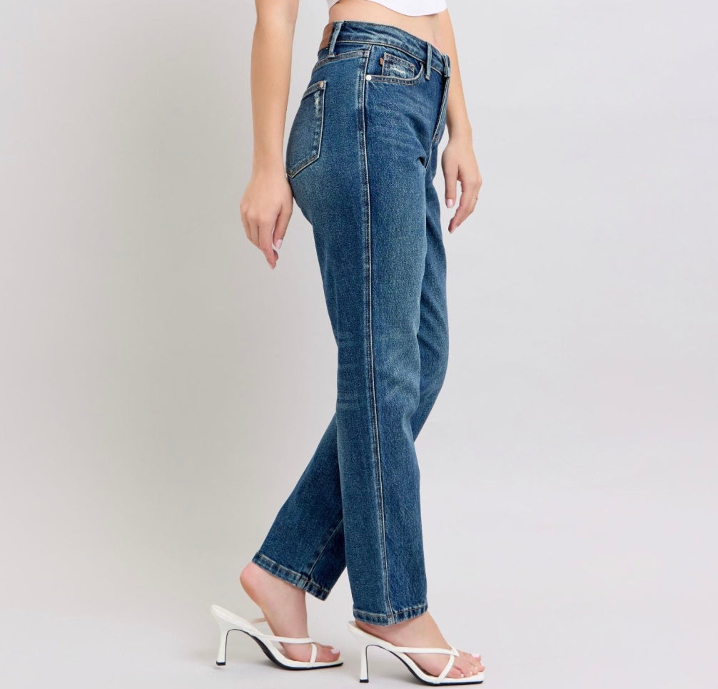 Judy Blue High Waist Rigid Magic Non-Destroy Straight Leg Jeans