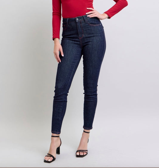 Judy Blue High Waist Heart Shaped Back Pocket Skinny Jeans